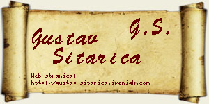 Gustav Sitarica vizit kartica